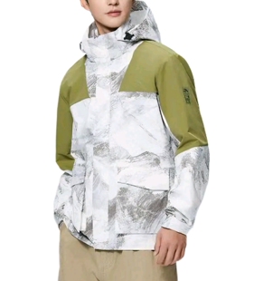 安踏  户外系列 国家地理联名防泼水 连帽风衣 152446602N太原仓