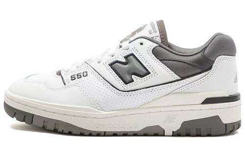 New Balance NB 低帮 复古篮球鞋 男女同款 白灰色BB550WTG