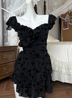 性感微透闪闪裙式泳衣两件套保守泡温泉海边度假泳装5158