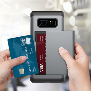 适用于三星Galaxy Note8手机壳插卡装零钱note9外壳可放公交卡套n10全包带卡槽nt 20ultra保护套防摔