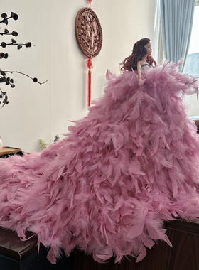 45*80cm洋娃娃婚纱娃娃大拖尾汽车摆件创意礼物公主女孩橱窗摆件