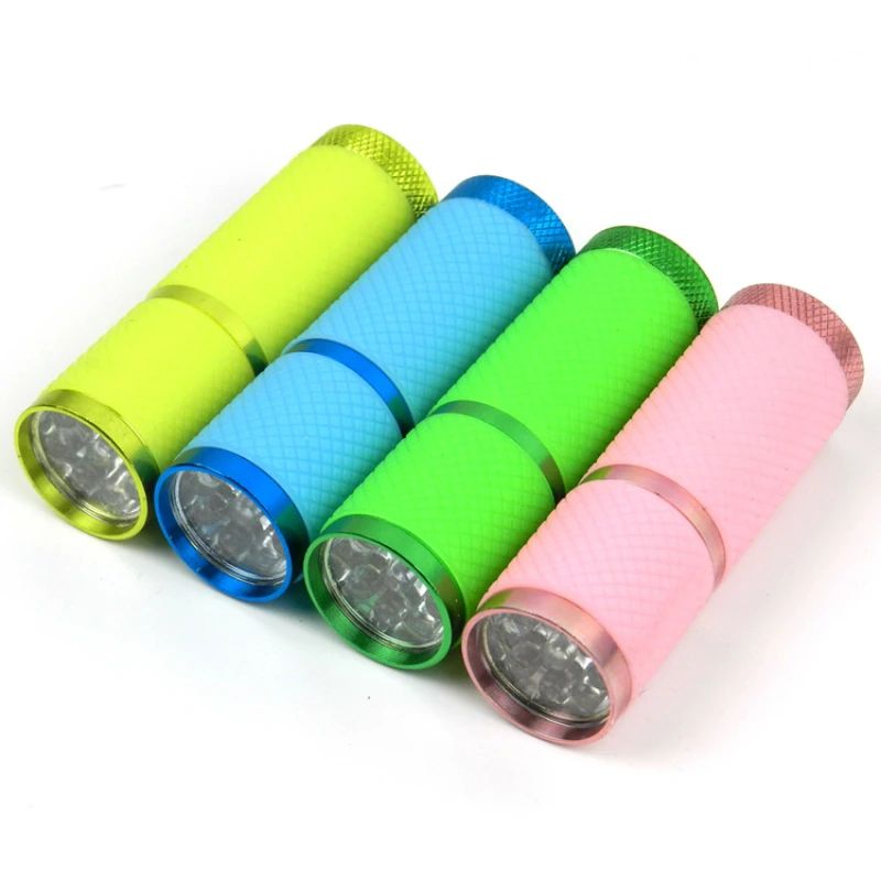 Mini 9 LED Flashlight Nail Dryer UV LED Lamp For Gel Polish