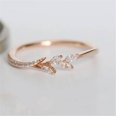 New Pattern Flowers Ring Plating Rose Gold Silver Color Micr