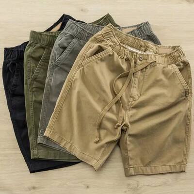 2023 Summer Shorts Men Cotton Solid Casual New High Quality