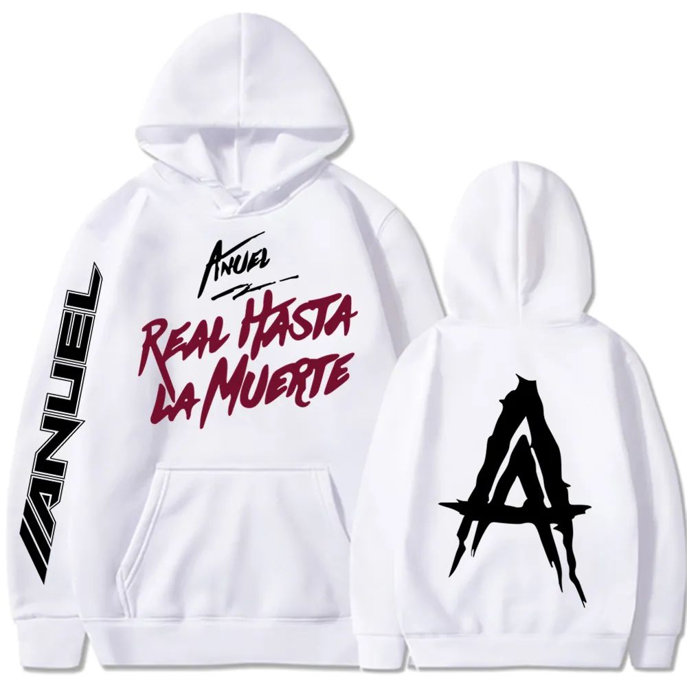 Autumn Fleece Men's Hoodies Anuel AA Real Hasta La Muerte Pr