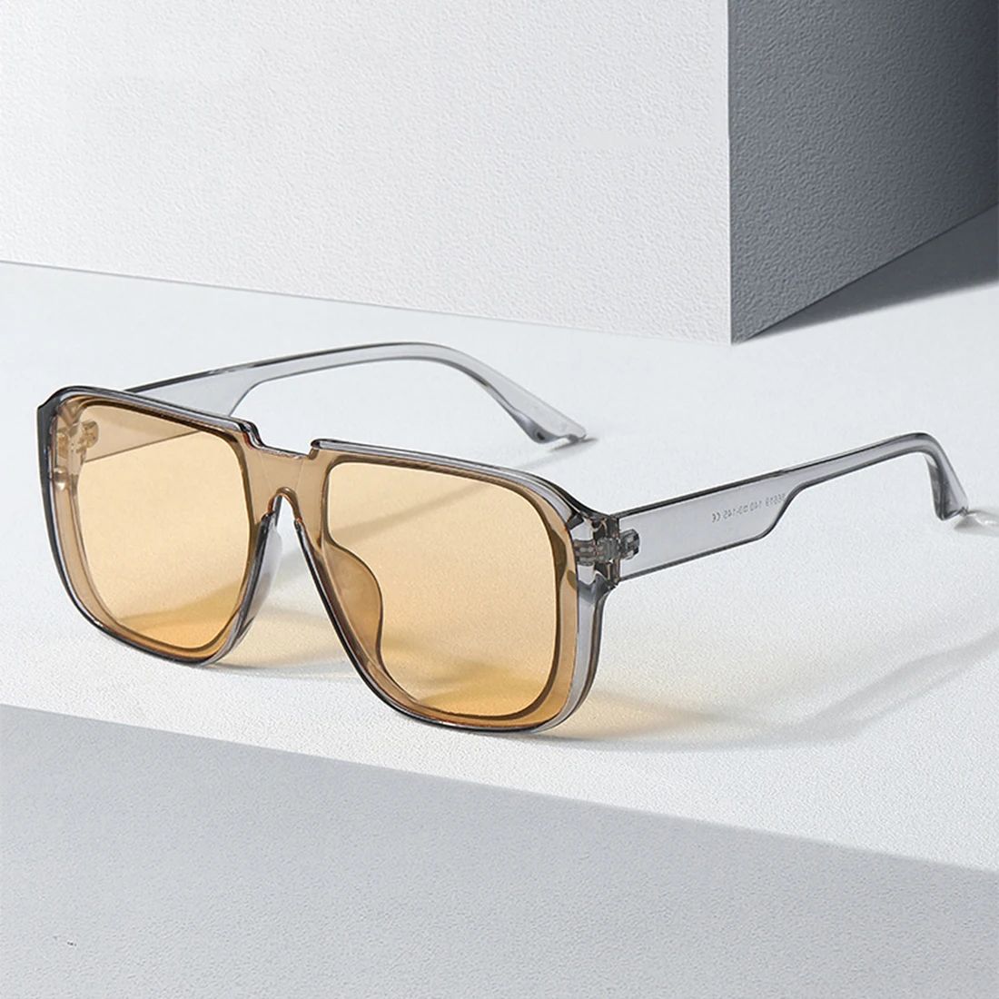 2023 Fashion Retro Square One Piece Sunglasses UV400 Women M