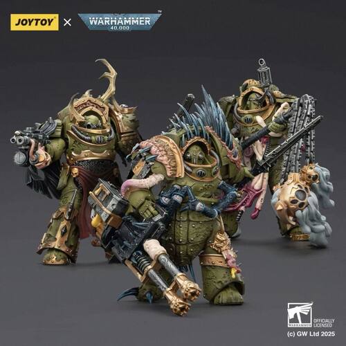 JOYTOY暗源战锤1:18死亡守卫腐毒领主终结者&旗手正版可动手办男
