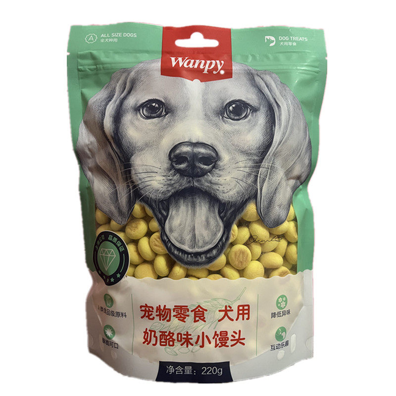 顽皮奶酪小馒头220g狗狗饼干零食训练奖励宠物零食洁齿处口臭便臭