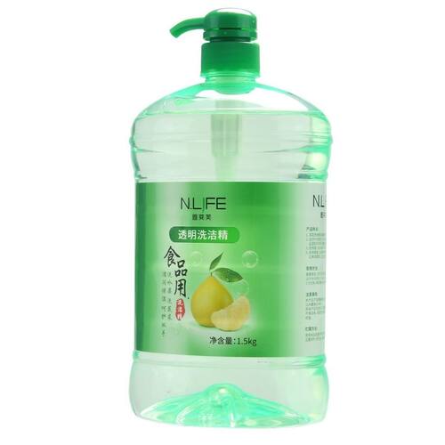 N.LIFE 恩莱芙透明洗洁精1.5kg食品用果蔬滋润保湿呵护双手正品