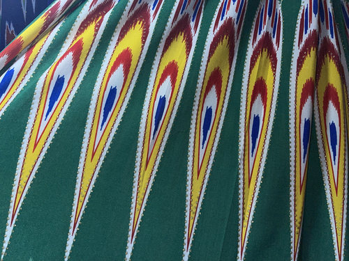 乌孜别克族特色群真丝艾德莱斯绸布料宽幅40厘米礼品新款