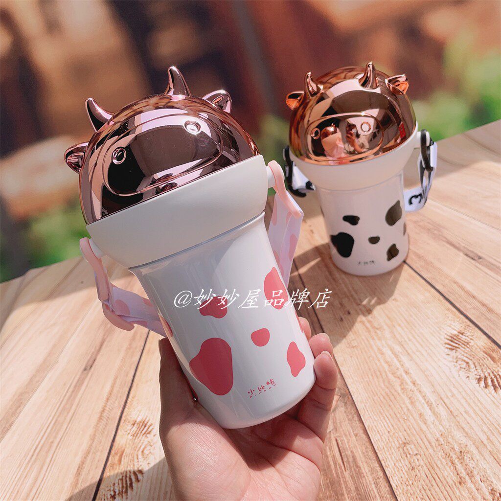 小比咔tritan可爱直吸管水杯