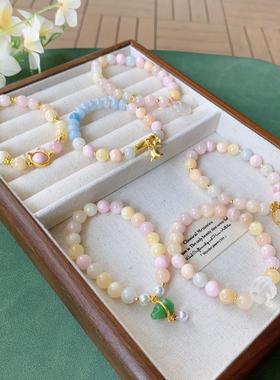 摩根石玉算盘8m手链流苏葫芦竹节平安扣手串直播福利跑量义乌饰品