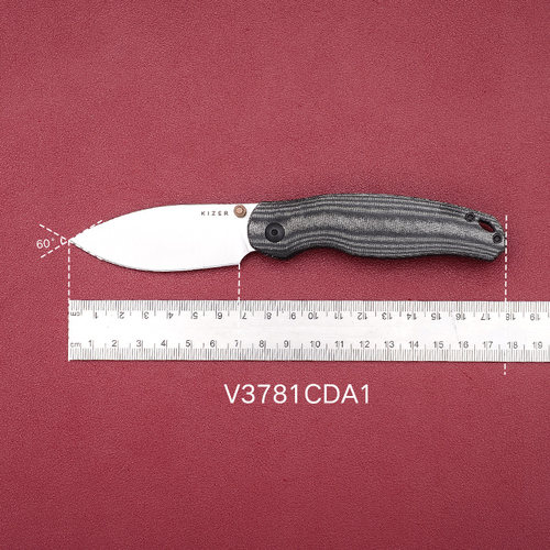 KIZER凯泽户外装备小折刀 野营露营多用途工具折叠小刀V3781