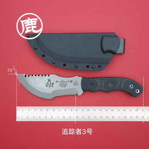 美国TOPS托普斯户外装备小直刀 野营露营多用途工具直刀追踪者3#