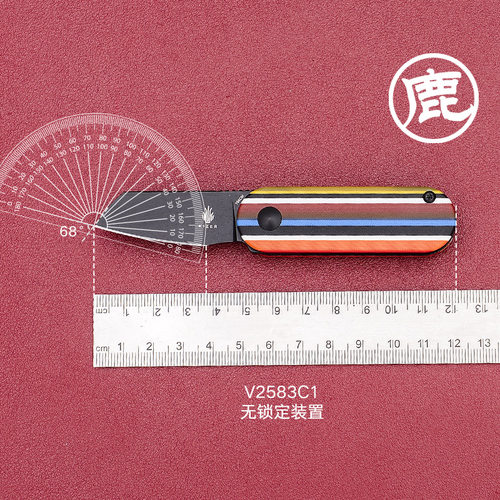 KIZER凯泽户外装备小折刀野营露营多用途工具装备折叠小刀V2583C1