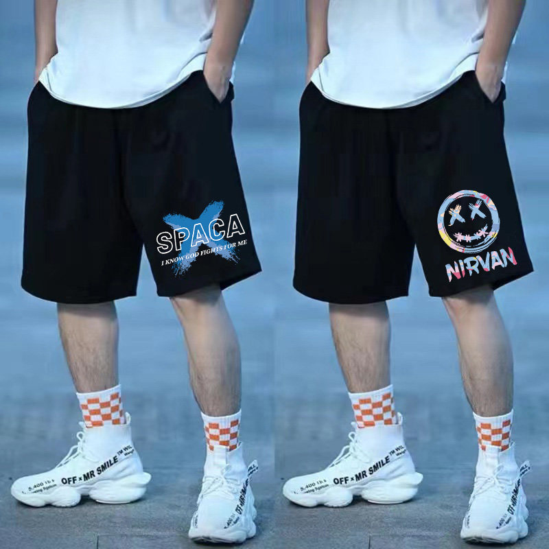 夏季薄款休闲五分短裤男外穿韩版宽松潮牌运动短裤韩版潮流5分裤