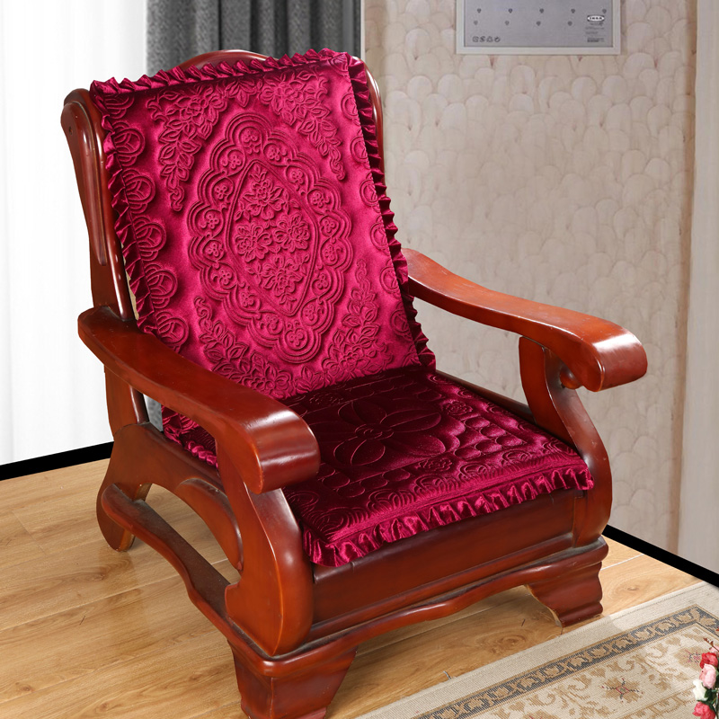 冬季加厚红木实木质单人沙发坐垫