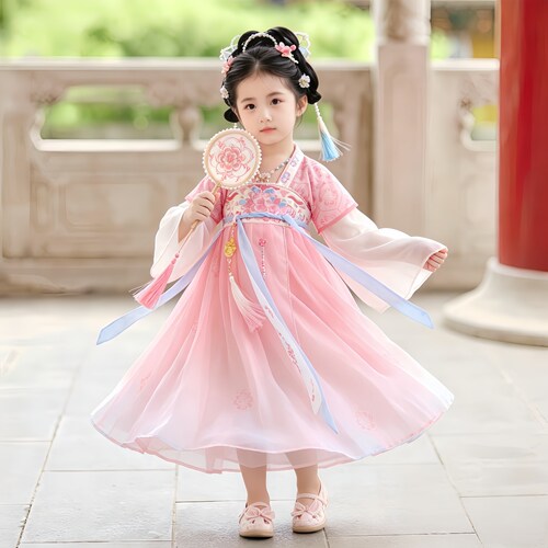2026夏装女童高端汉服连衣裙