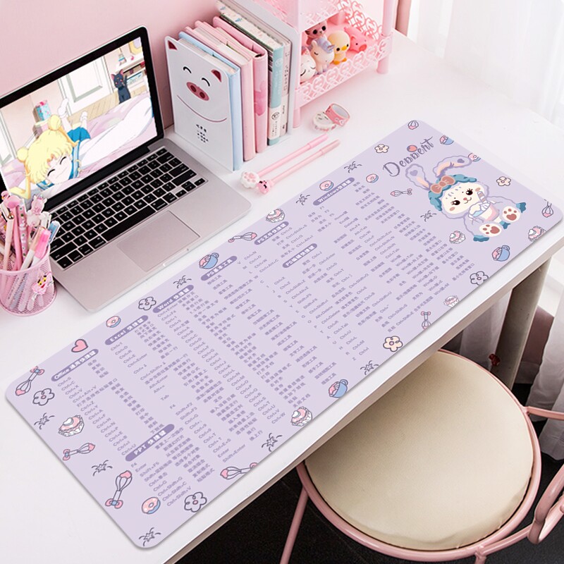 粉色大号鼠标垫子女生高级高颜值可爱电脑桌垫办公室办公女大尺寸