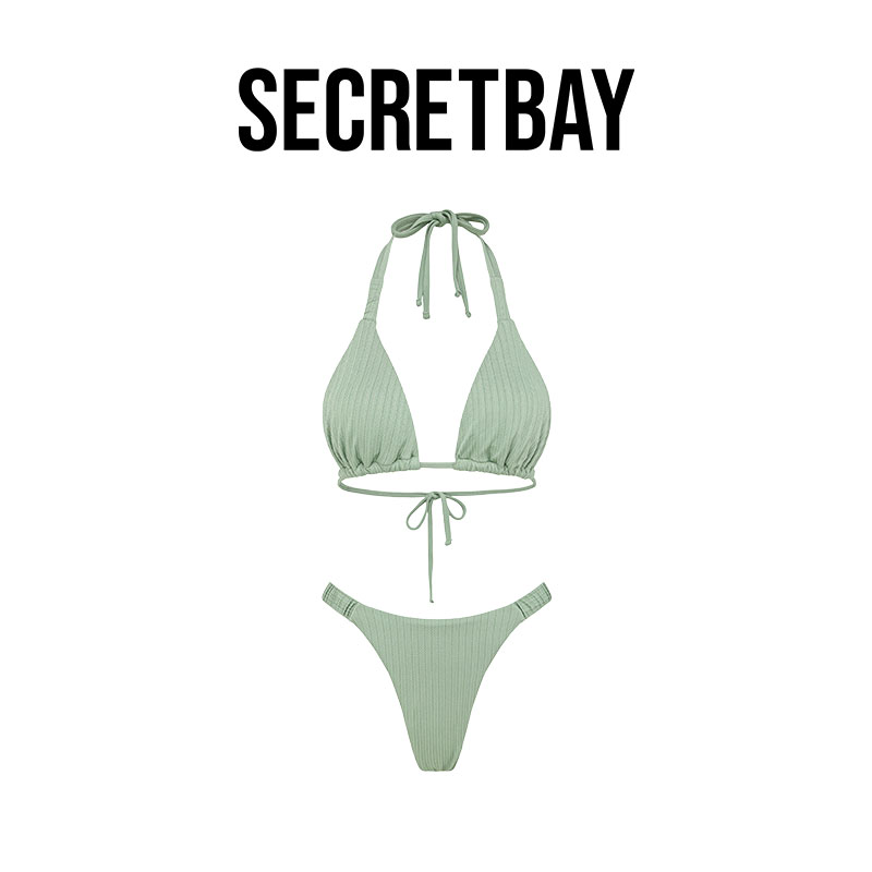 SECRETBAY 分体泳衣女经典三角杯度假温泉性感比基尼2024新款