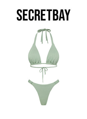SECRETBAY 分体泳衣女经典三角杯度假温泉性感比基尼2024新款