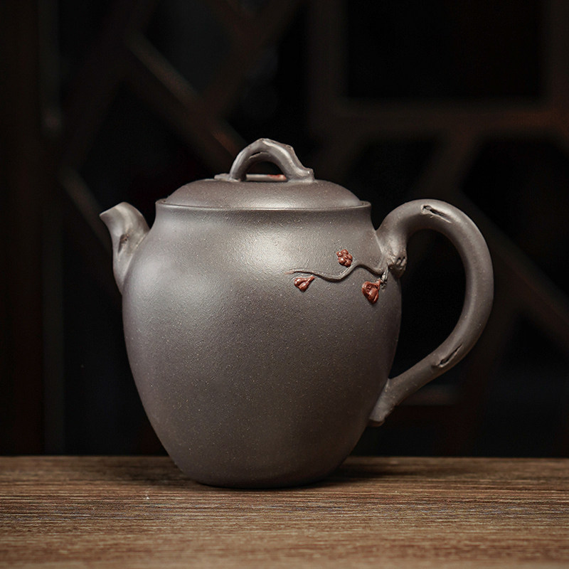 宜兴手工紫砂壶功夫茶具套装泡茶单壶梅花壶210ml
