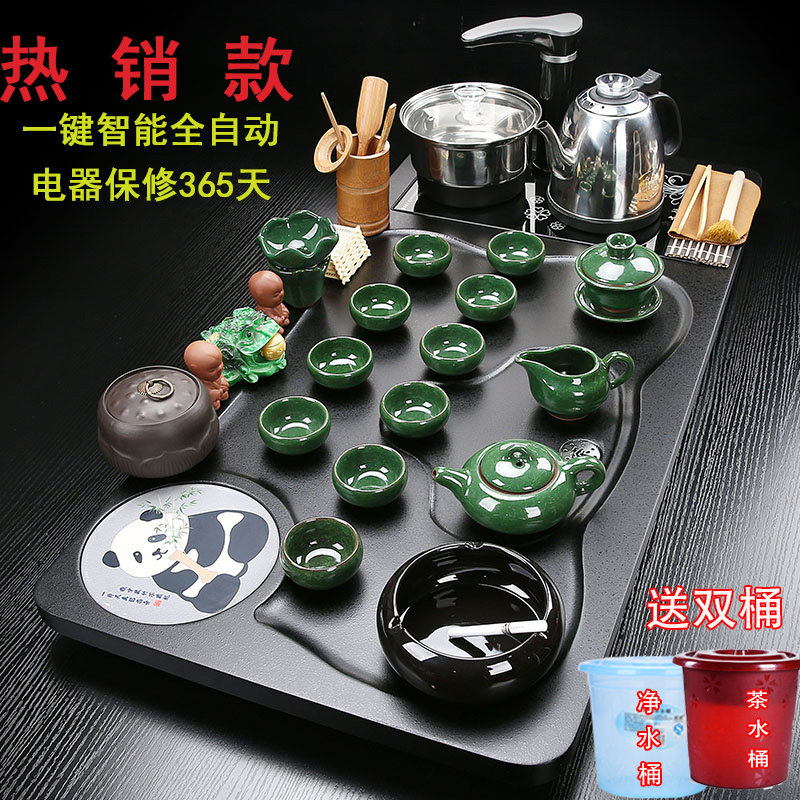 全自动一体茶盘烧水壶茶具套装家用客厅功夫泡茶台整套办公大茶海,餐饮具,整套茶具,淘宝优惠券,粉丝福利购,淘宝优惠卷