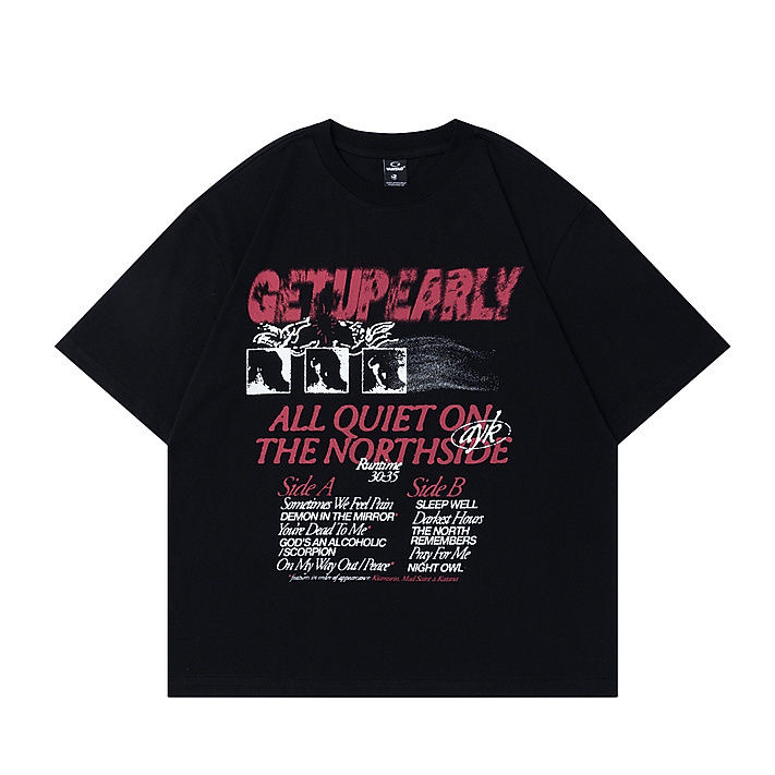 美式复古街头嘻哈潮牌短袖T恤