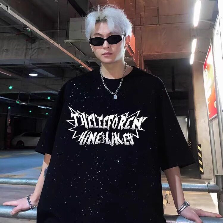 满天星短袖T恤男款夏季美式高街