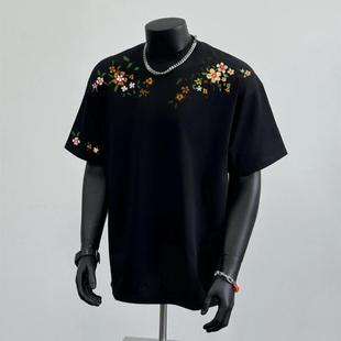 230g美式 T恤 重磅阿美咔叽oversize设计千禧风奢潮穿搭嘻哈rap短袖