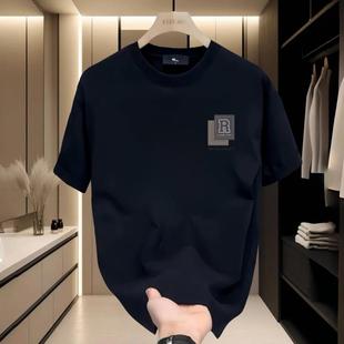 T恤潮牌爆款 纯棉短袖 设计印花圆领宽松百搭上衣 港风休闲时尚 夏季