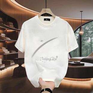 夏季 T恤青年男女款 ins潮牌街头宽松圆领上衣 痞帅重磅棉短袖 美式