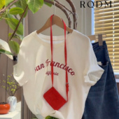 女装 2026夏季 新款 大码 胖MM遮肚显瘦字母印花圆领正肩短袖 T恤上衣