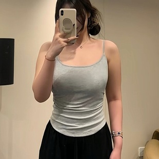 修身 吊帶背心女夏季 遮副乳內搭外穿顯瘦大碼 打底衫 上衣胖妹妹 無袖