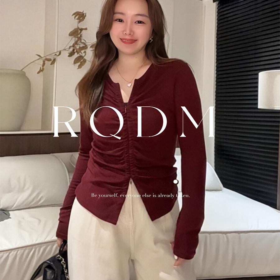 双头拉链针织打底衫长袖T恤上衣