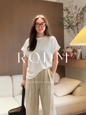 显瘦小飞袖圆领正肩短袖T恤上衣