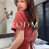 女装 2026夏季 新款 大码 胖妹妹设计感后背系带圆领正肩短袖 T恤上衣