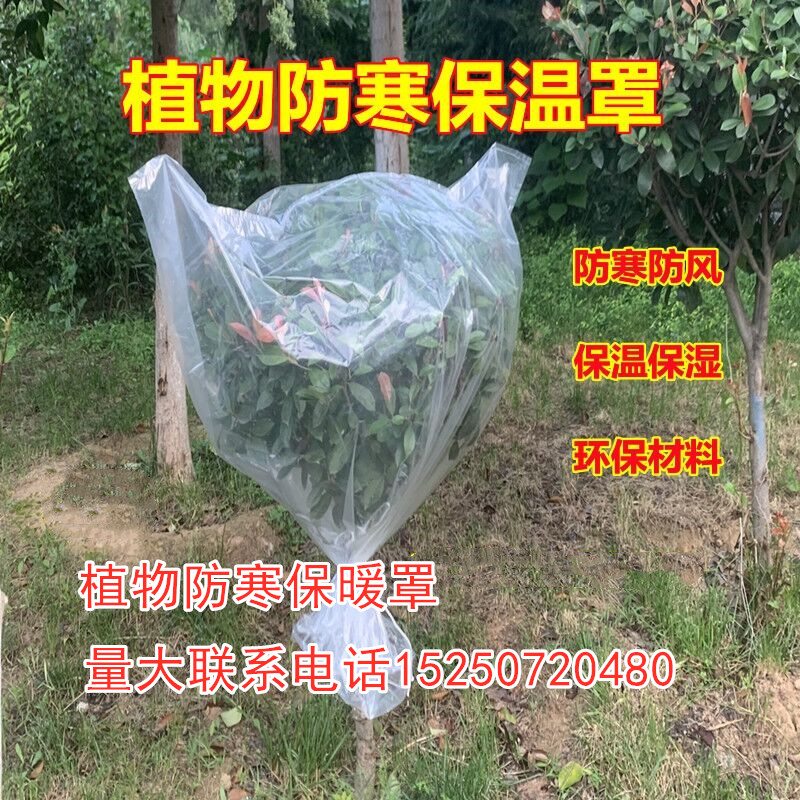 果树防冻布植物防寒罩保温袋花卉绿植盆栽过冬塑料膜透明户外套