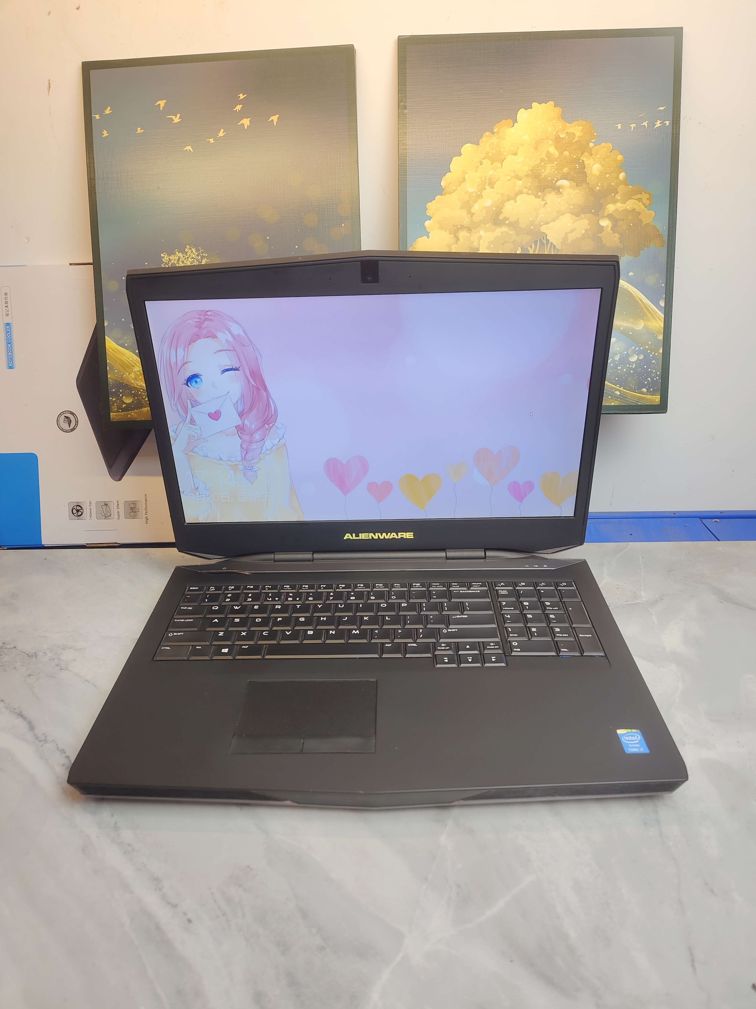 戴尔外星人17寸大屏游戏本金属拉丝外壳办公作图office英雄联盟ps