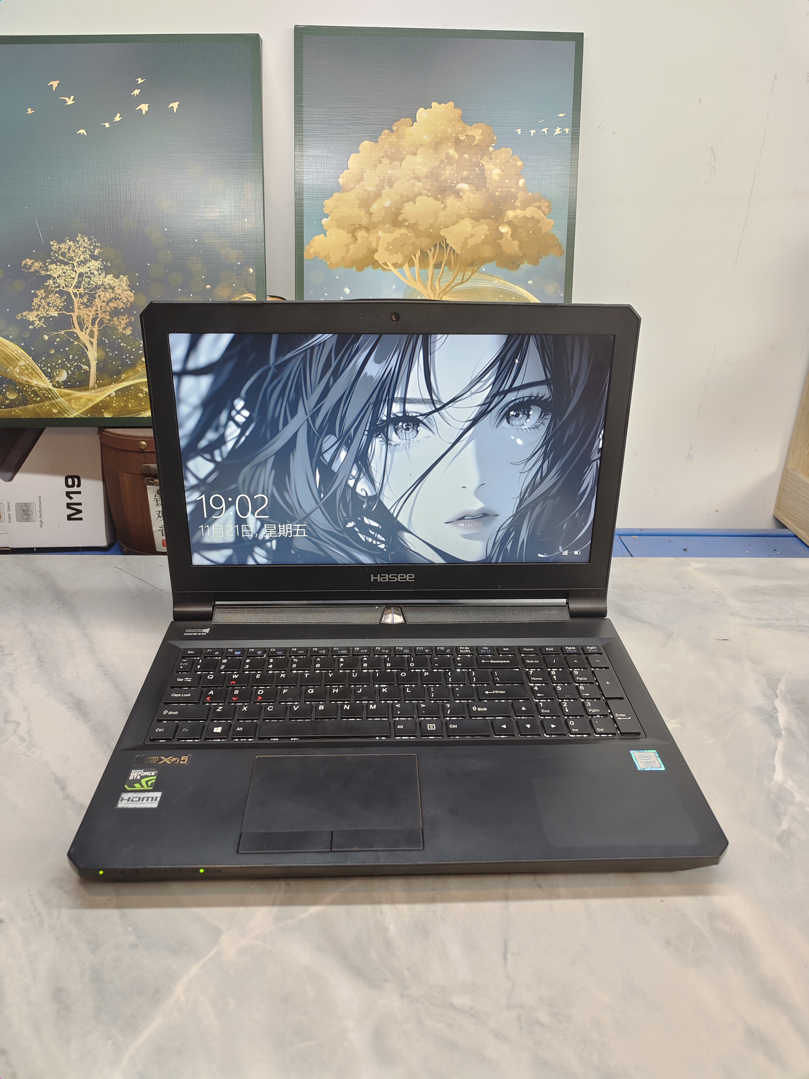 神舟战神游戏本i7-7700HQ四核+GTX1060 6G独显CS2/崩坏星穹铁道CF