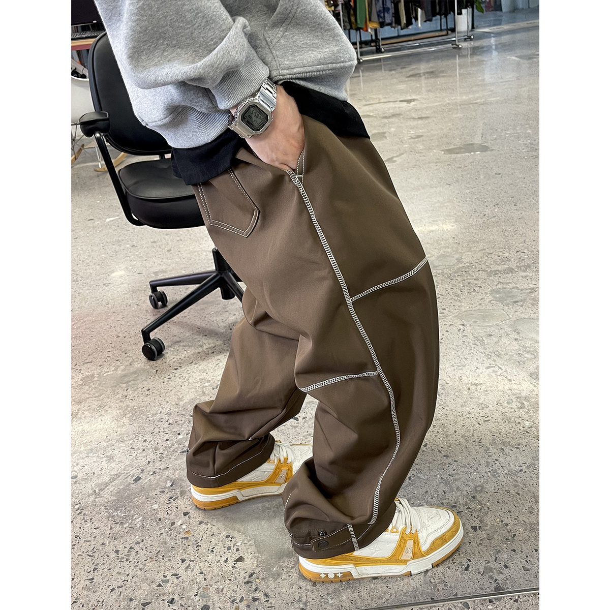 Medaigual加绒加厚防水工装裤