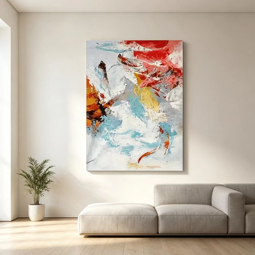 手绘油画装饰画大芬村奶油抽象