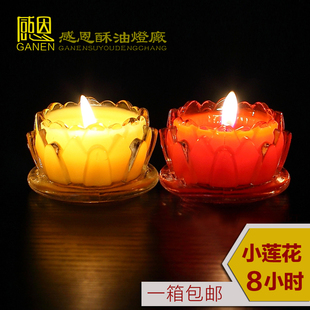 12小时酥油灯莲花灯玻璃杯供佛酥油蜡烛普通堂求平安感恩
