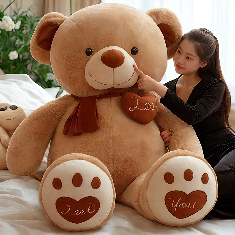 可爱泰迪熊玩偶结婚恋爱布娃娃公仔围巾大熊毛绒玩具圣诞生日礼物