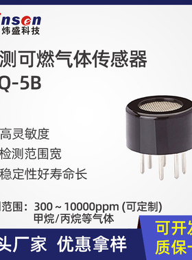 winsen炜盛MQ-5B煤气可燃气体传感器液化气甲烷报警器元件