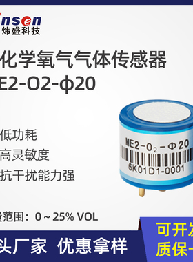 Winsen工业级通用电化学氧气浓度传感器O2探头气体传感器ME2-O2
