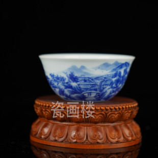 云山片玉-春山晓日鸡缸杯 景德镇陶瓷高端茶具