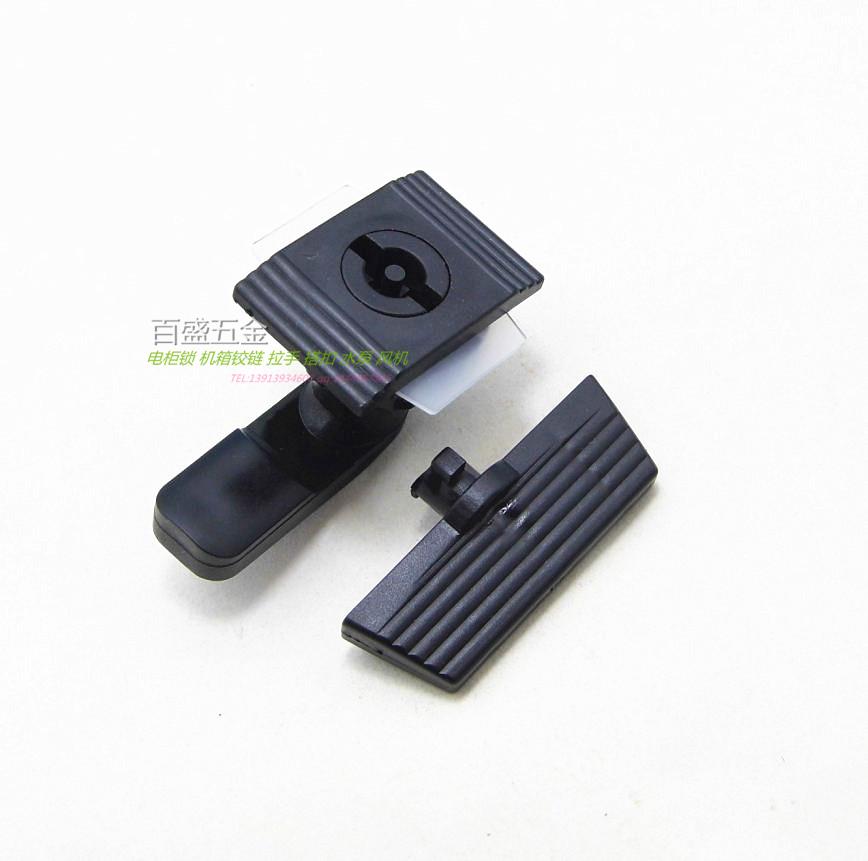 黑色一字锁芯方形塑料锁基业箱锁