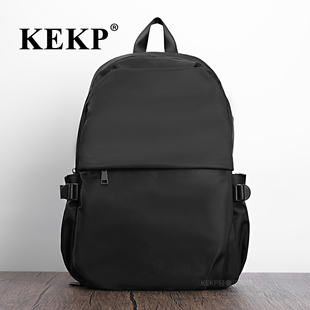 KEKP简约背包男士 双肩包轻便旅行便携通勤电脑包休闲大容量防水背