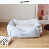 米南宠物全棉防水狗窝猫窝可拆洗柔软公主网红小型犬马尔济斯比熊